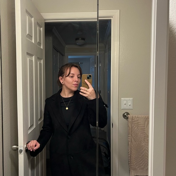 Zara Black Coat - Picture 4 of 7